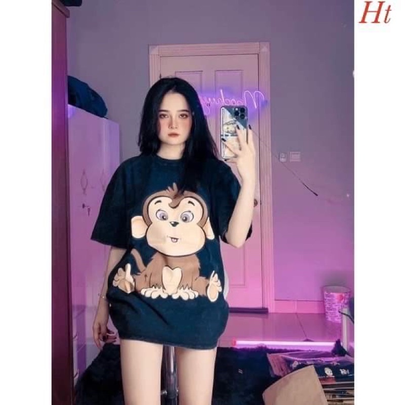 Áo phông loang khỉ ngồi HT12