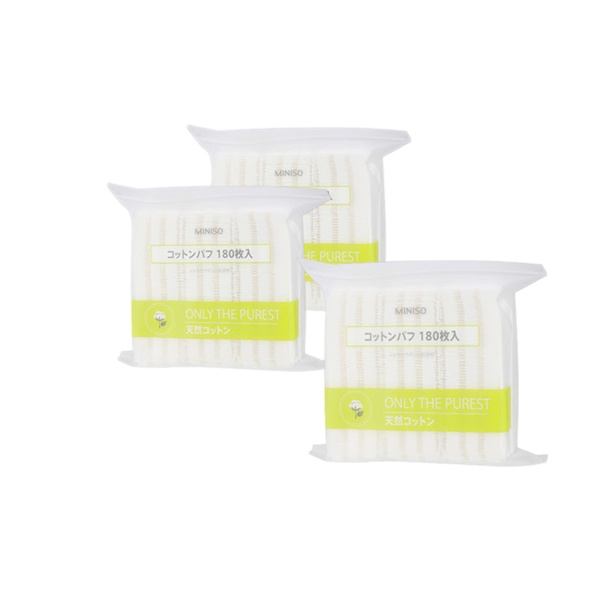 Bông tẩy trang 180 miếng, 1000 miếng cotton pad Miniso Nhật BTT09