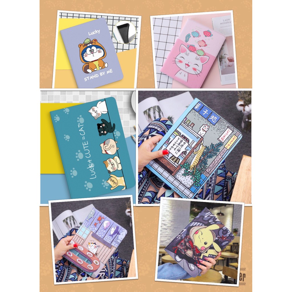 [Viền Silicon] Ốp-Bao Da Cho iPad Hình Dễ Thương (P6)