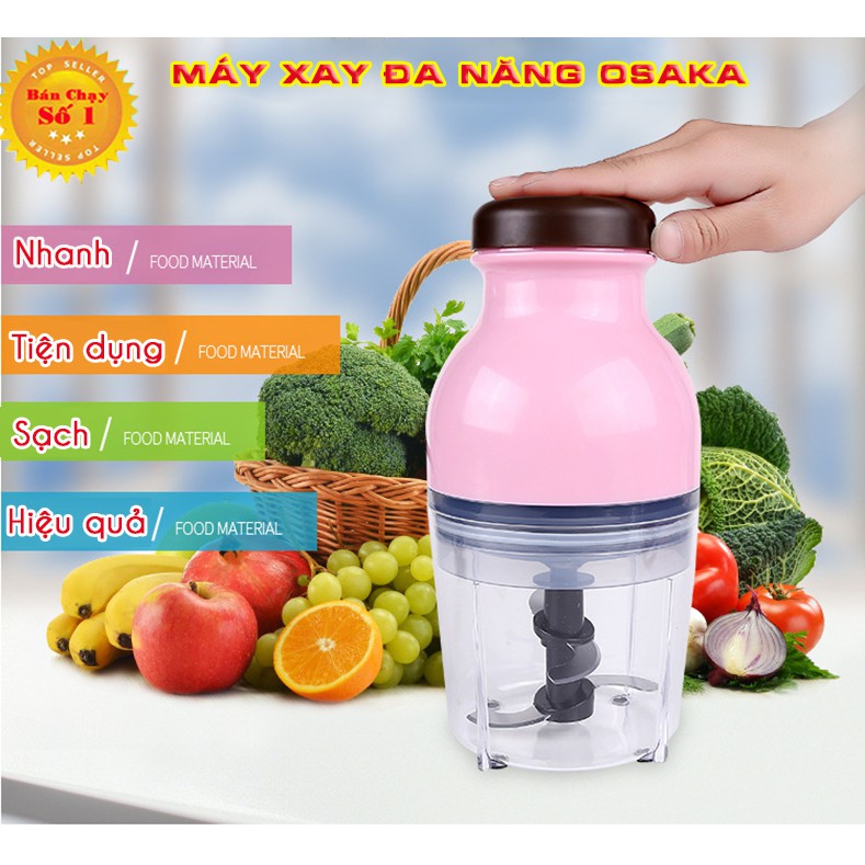 Máy Xay Đa Năng Osaka Nhật Bản FP126 Nắp Bẹt Đồng (Xay Gì Cũng Được)