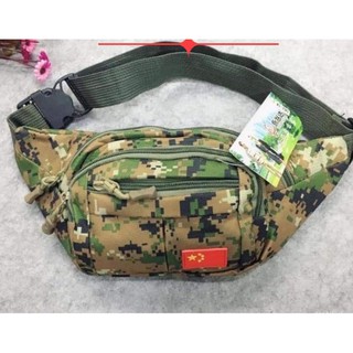 Túi Đeo Hông Thể Thao Họa Tiết Rằn Ri Có Khóa Kéo Thời Trang Cho Nam Nữ