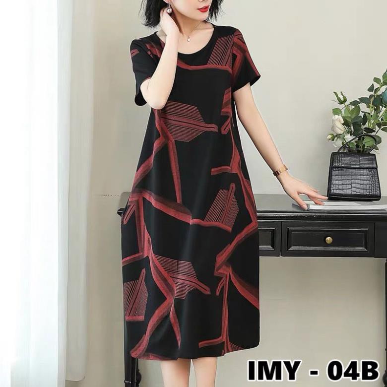 Váy Trung Niên  - Đầm Trung Niên Hàng Thiết Kế, Vải Lụa Mát Mịn Thiết Kế Dành Cho U40-U50-U60