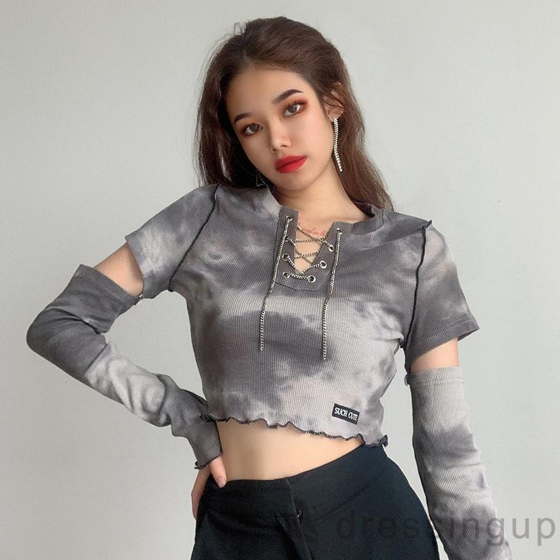  Áo Thun Nữ Dài Tay Cổ Chữ V Màu Sắc Độc Đáo | BigBuy360 - bigbuy360.vn