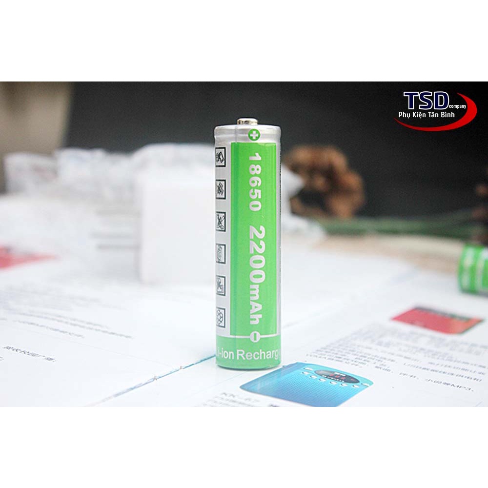 Combo 2 Viên Pin 18650 Lithium-ion 18650 4.2V Dung Lượng 2200mAh