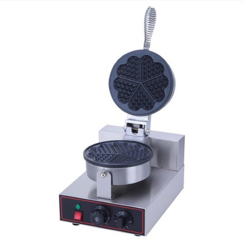 máy làm bánh tổ ong, bánh waffle 5 cánh tim