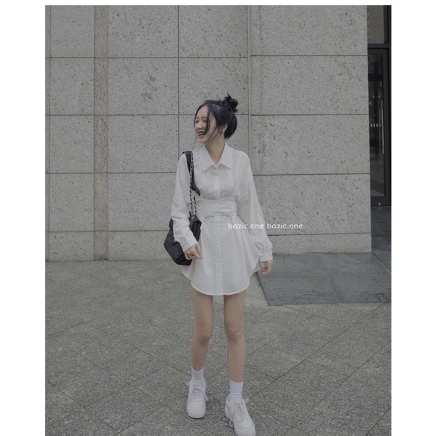 SET ÁO SƠ MI THẮT EO + QUẦN SHORT