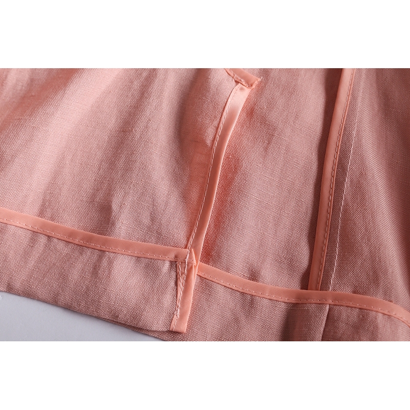 [Sẵn] Áo Blazer Hồng Tay Lửng Linen Cotton 2022 | BigBuy360 - bigbuy360.vn