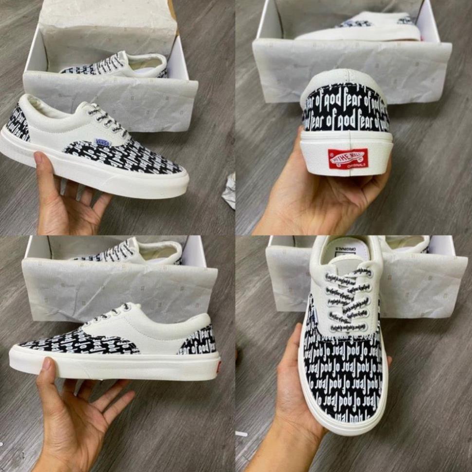 ẢNH THẬT - GIÀY VANS FOG FEAR OF GOD LÓT GÓT DA TRẮNG NAM NỮ ( full box + freeship )