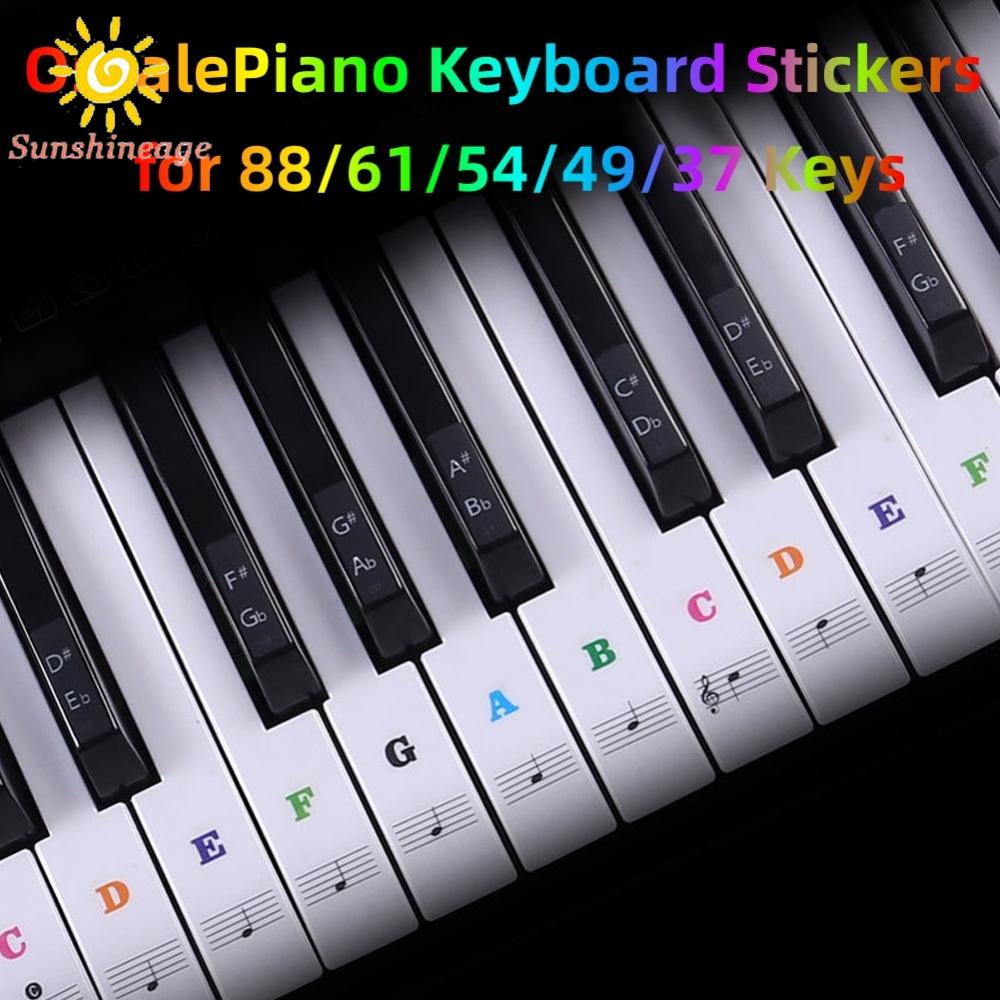 Miếng Dán Phím Đàn Piano Trong Suốt Nhiều Màu 88 / 61 / 54 / 49 / 37Key Mới