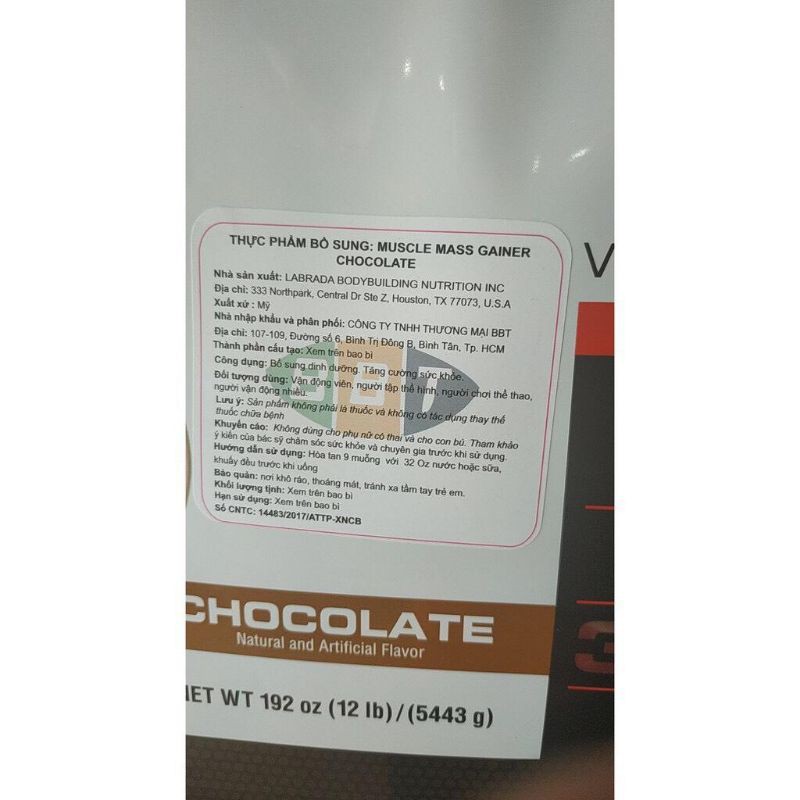 Tăng Cân Nhanh 1Kg Muslce Mass Gainer Chính Hãng BBT