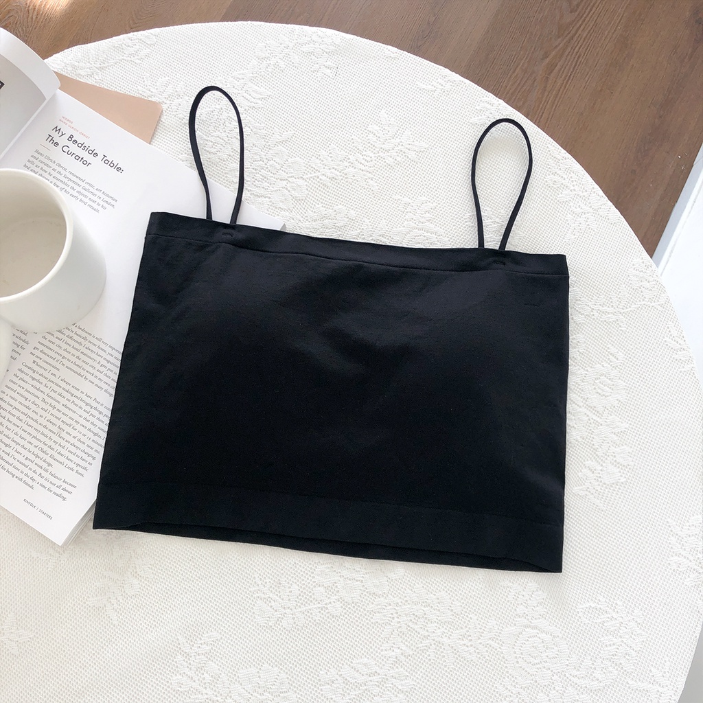 Áo Hai Dây Ngắn Có Mút Đệm Ngực Cho Nữ