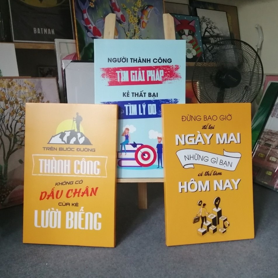 [Hà Nội] 3 Bức Tranh Văn Phòng - Tranh tạo động lực - Tranh slogan - Truyền cảm hứng