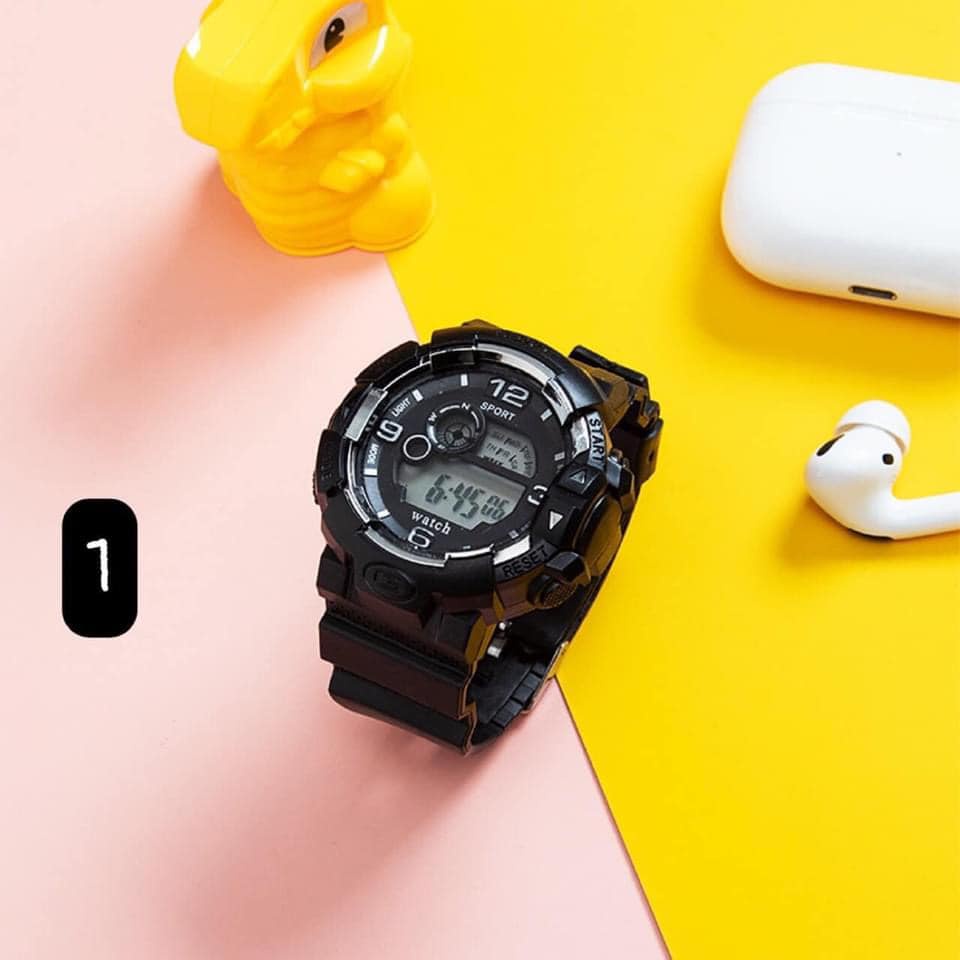 Đồng hồ điện tử có đèn led với dây đeo bằng silicon xinh xắn cho học sinh