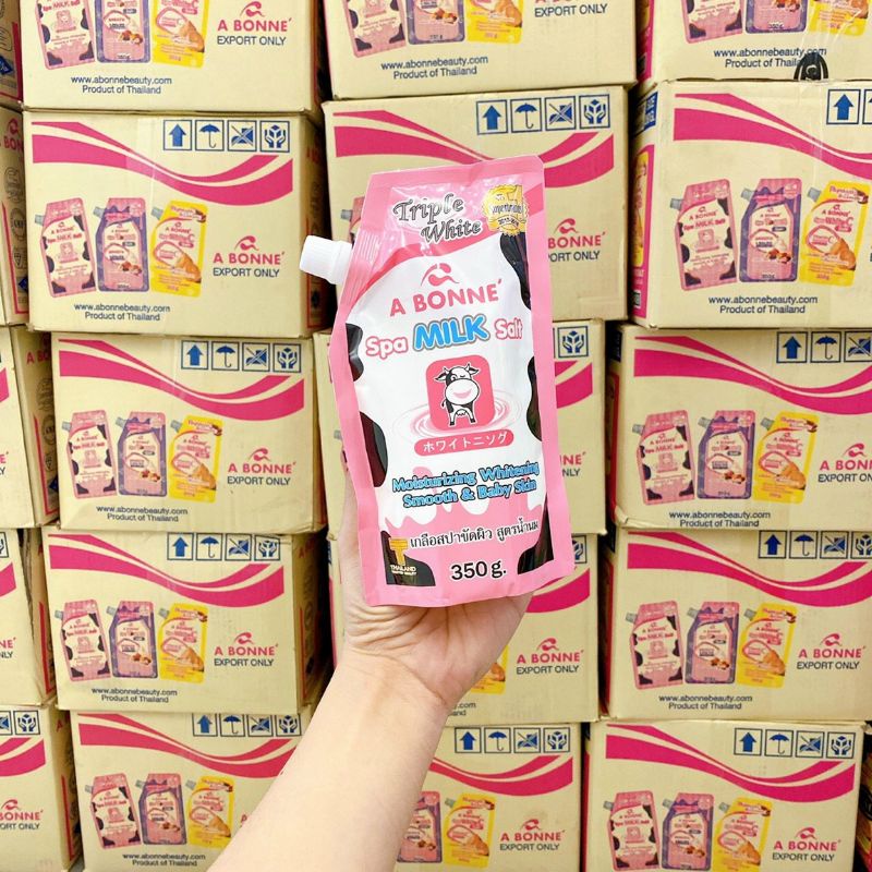 Muối Tắm Sữa Bò Tẩy Tế Bào Chết Có Tem Nhập Khẩu Chính Hãng💖FREESHIP💖 Muối Tắm Bò A Bonne Spa Milk Salt Thái Lan 350gr | BigBuy360 - bigbuy360.vn