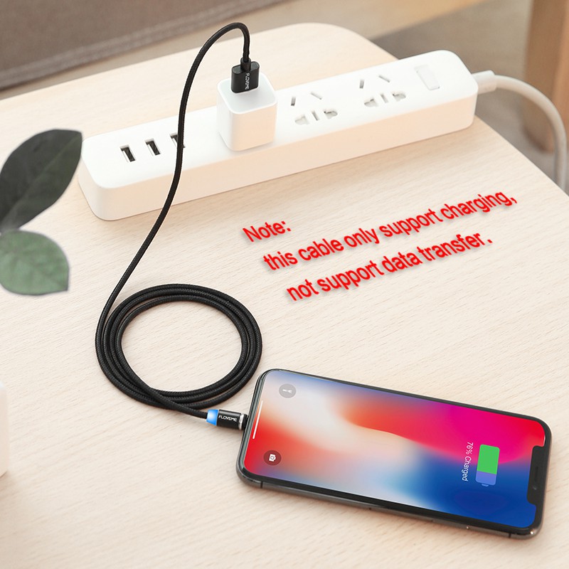 Dây cáp sạc nhanh đầu nam châm Type-C Micro USB dài 2M tiện dụng