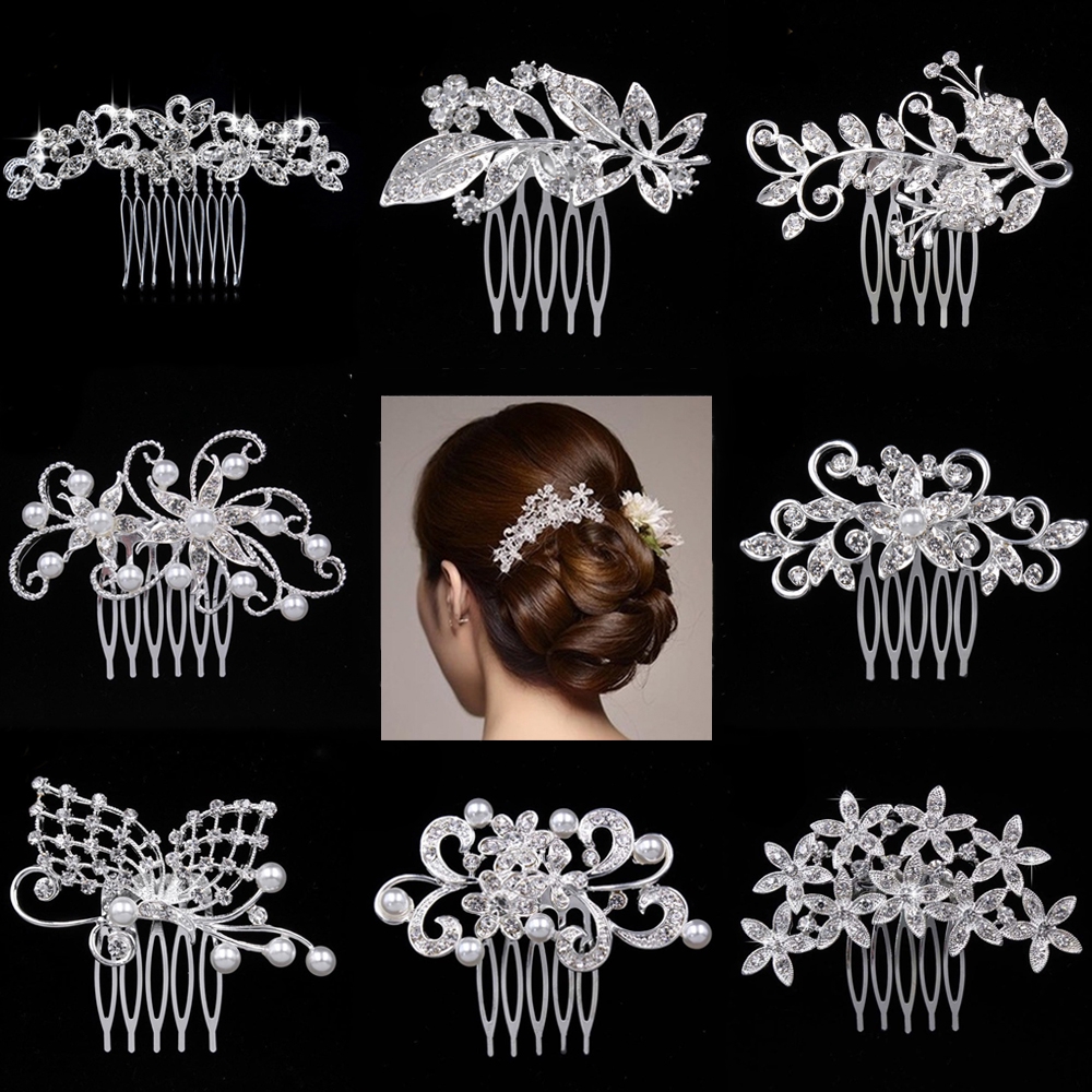 Lược cài tóc hình chiếc lá cho cô dâu