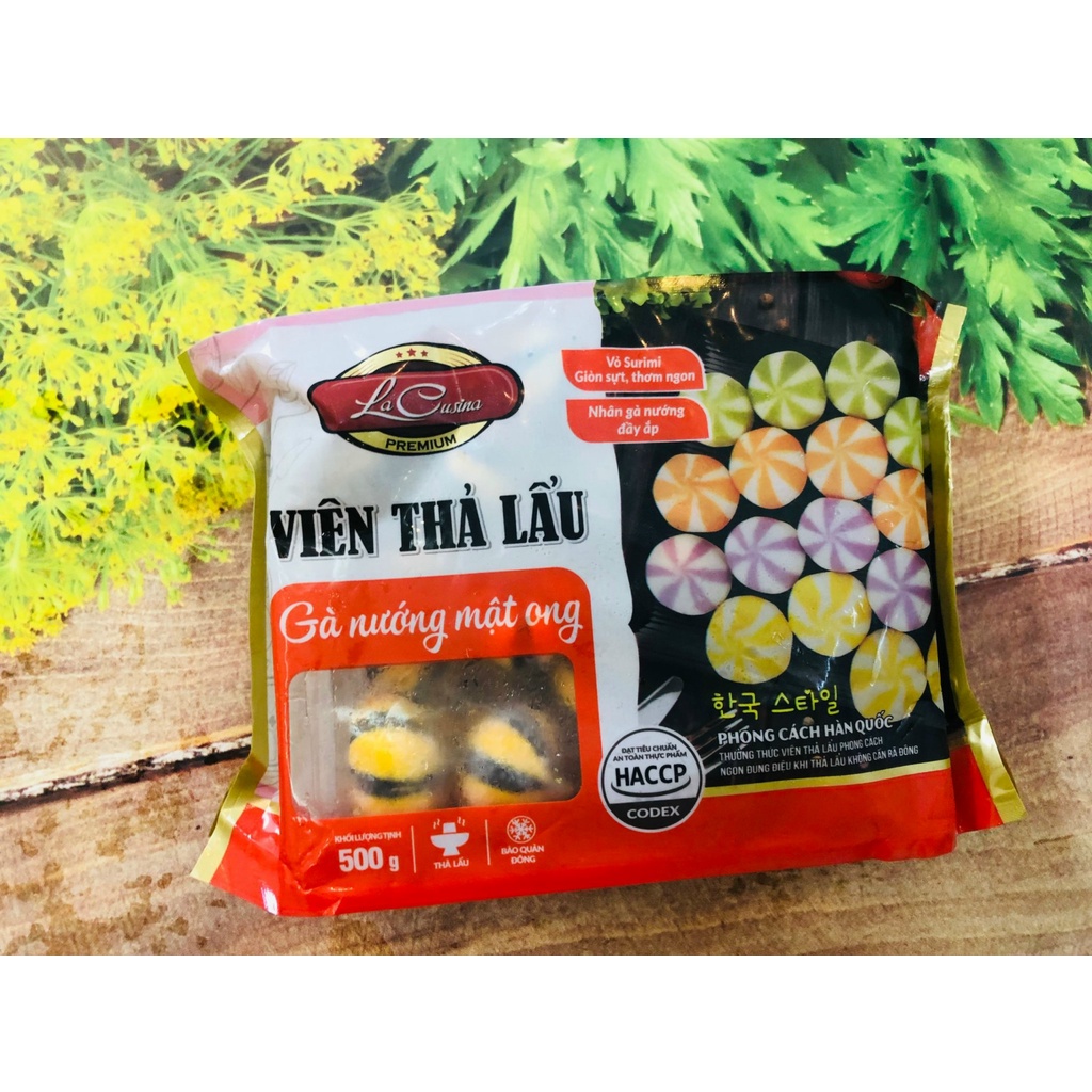 500g Viên thả lẩu nhân gà nướng mật ong Lacusina