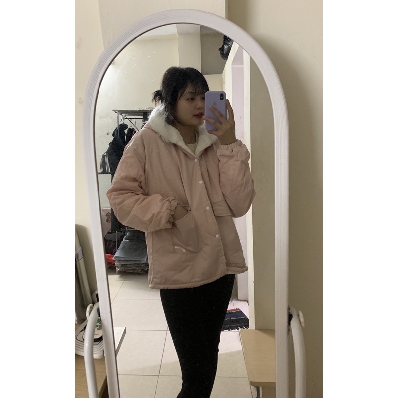 Áo khoác kaki nữ lót lông trắng 3 lớp - Mặc bao ấm cho cái lạnh mùa đông [CAM KẾT HÀNG CHUẨN HÌNH  | BigBuy360 - bigbuy360.vn