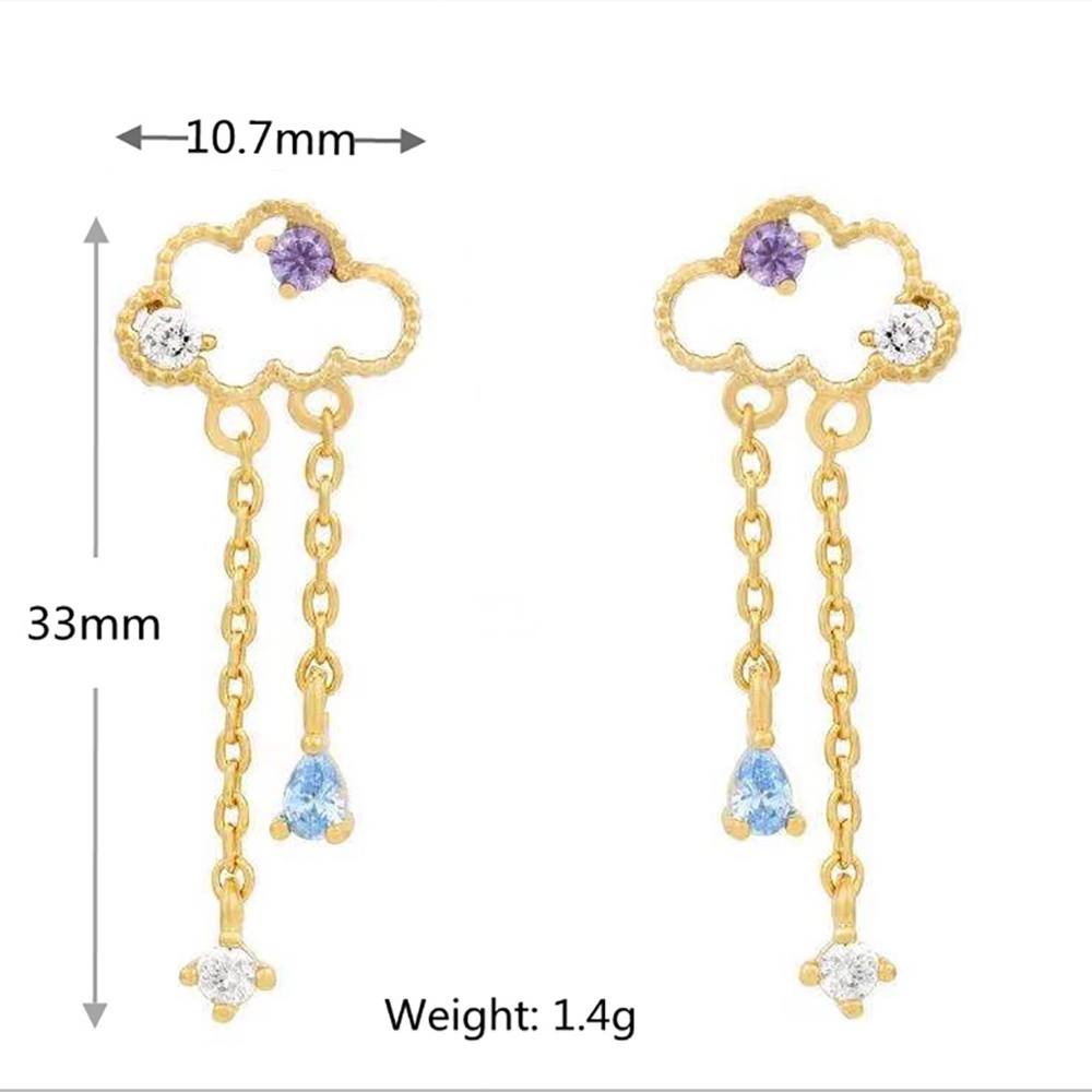 Khuyên Tai Hình Gấu / Đám Mây / Trái Tim / Ngôi Sao Dễ Thương Thời Trang Hàn Quốc Cho Nữ