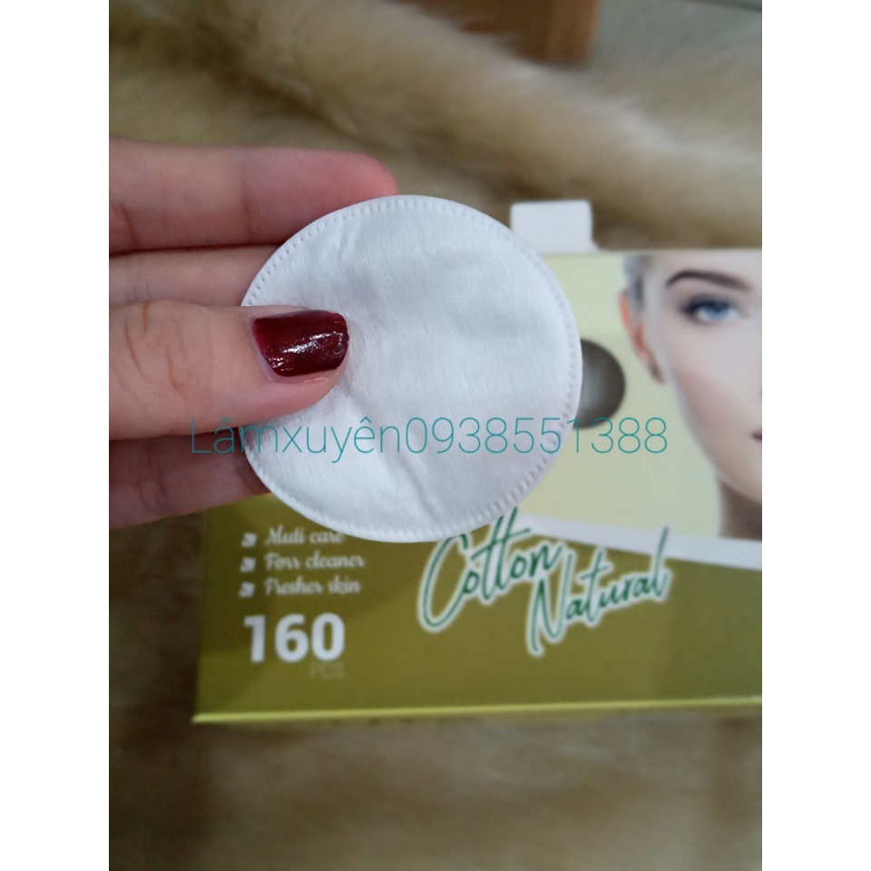 Bông Tẩy Trang CUTE 80-120-160miếng FREESHIP thiết kế vuông-tròn ,bông mềm mịn ,không kích ứng da sài cực đã [tận gốc]