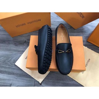 Giày lười nam LV da bò xịn 100% Đai đồng chuẩn form - Full Box BH 1 năm