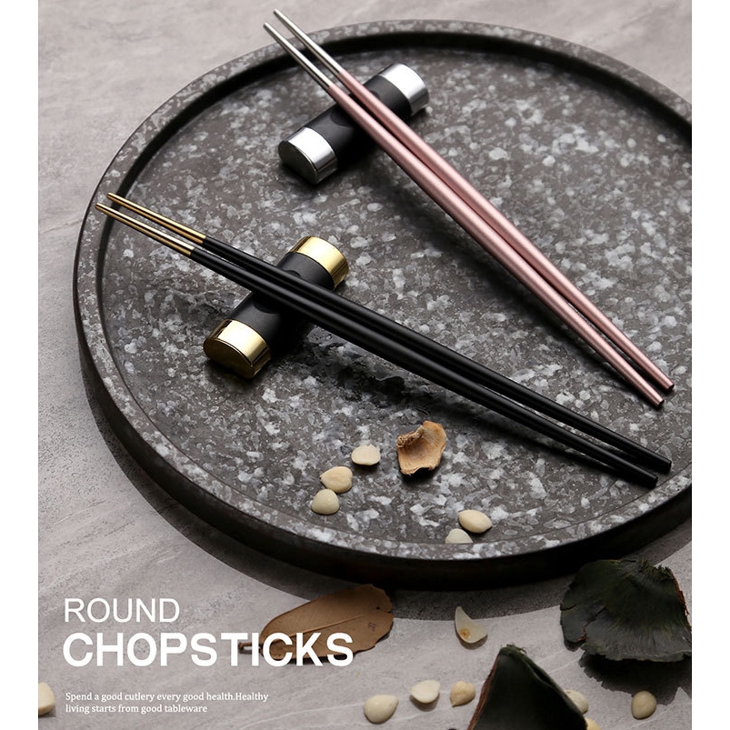 Đôi đũa ăn chất liệu thép không gỉ thiết kế sang trọng