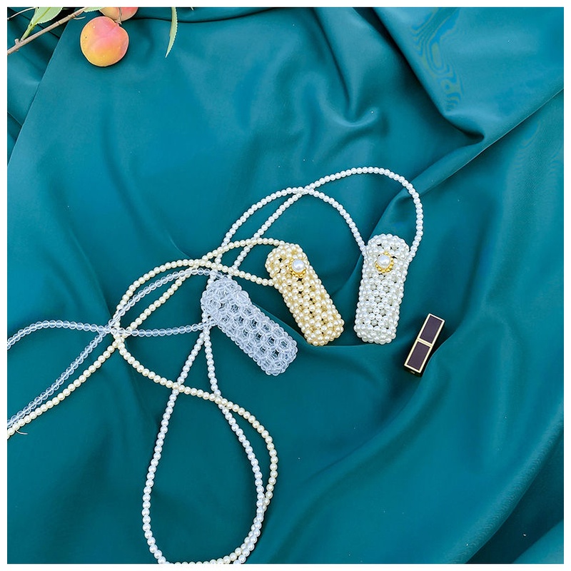 Handmade Pearl mini Lipstick Baby Super Beautiful Crossbody Bag