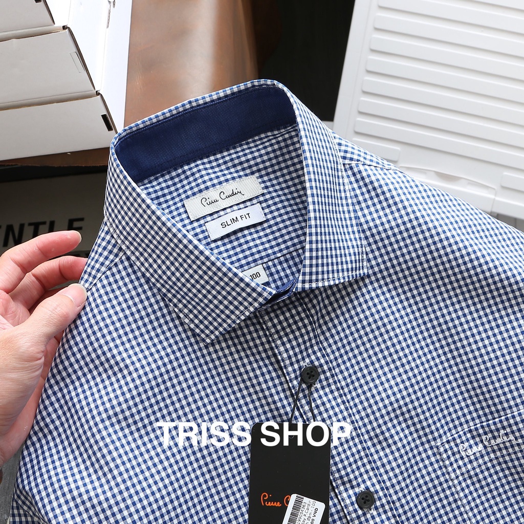 Áo Sơ Mi Nam Ngắn Tay P.Cardin 6 Chất Liệu Cotton Form Slimfit