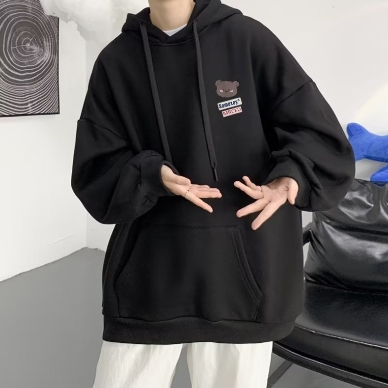 Áo hoodie Trơn Cỡ Lớn Thời Trang Hàn Quốc Cho Nam Nữ