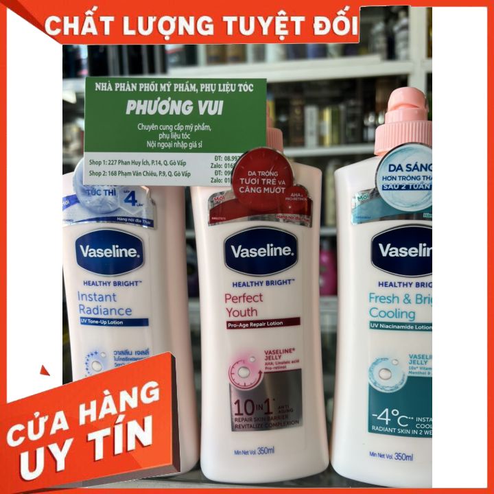 Sữa Dưỡng Thể Sáng Da Vaseline  350ml đủ màu  dưỡng trắng dưỡng ẩm ,phục hồi da , mát lanh ,(chính chính hãng công ty)