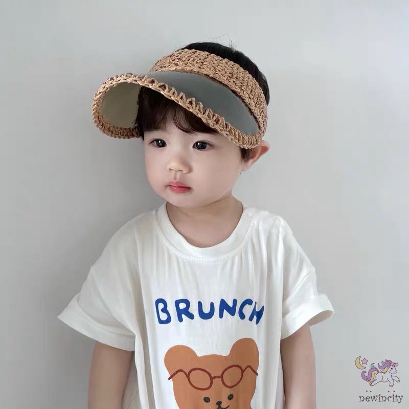 Mũ Lưỡi Trai Nửa Đầu Màu Sắc Phản Quang Thời Trang Mùa Hè Hàn Quốc Dành Cho Bé