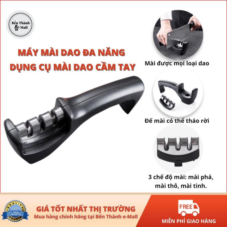 Dụng cụ mài dao kéo 3 cấp độ cầm tay [mài nhanh bén &amp; tiện lợi]