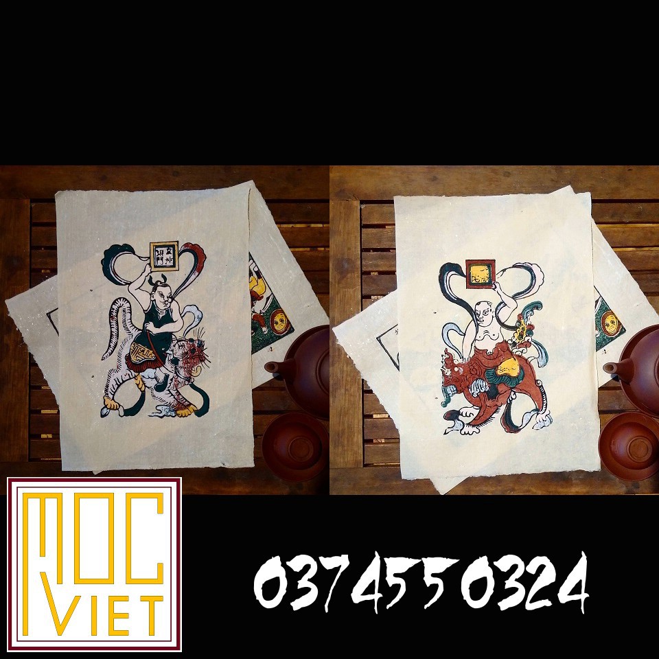 Cặp Tranh đông hồ - Tử vi, Trấn trạch