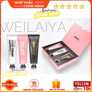Set kem dưỡng da tay WEILAIYA cao cấp dưỡng ẩm ba chiều làm trắng cho da tay mềm mại (Sẵn số lượng lớn)