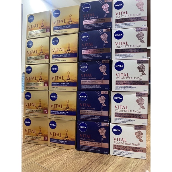 [Bill Pháp] Kem dưỡng da ngày và đêm Nivea Vital, Nivea Q10