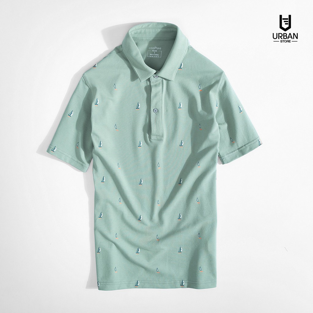 Áo Thun Polo Nam cooPure, Áo Thun Polo Nam Form Slimfit, 95% Cotton Họạ Tiết Sailboat 2613 | BigBuy360 - bigbuy360.vn