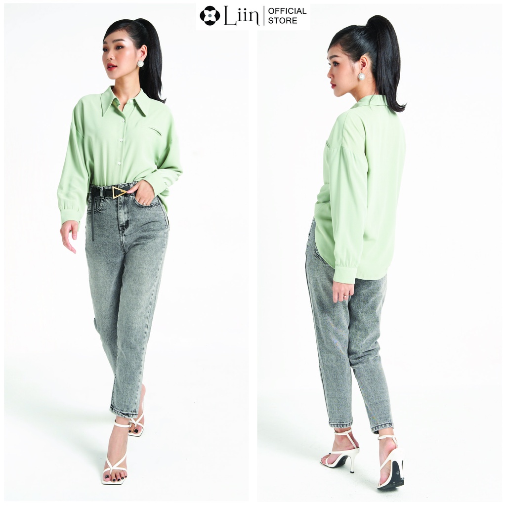 Quần jean nữ Bò Khói Xám dáng ôm phong cách trẻ trung, cá tính Liin Clothing Q3620