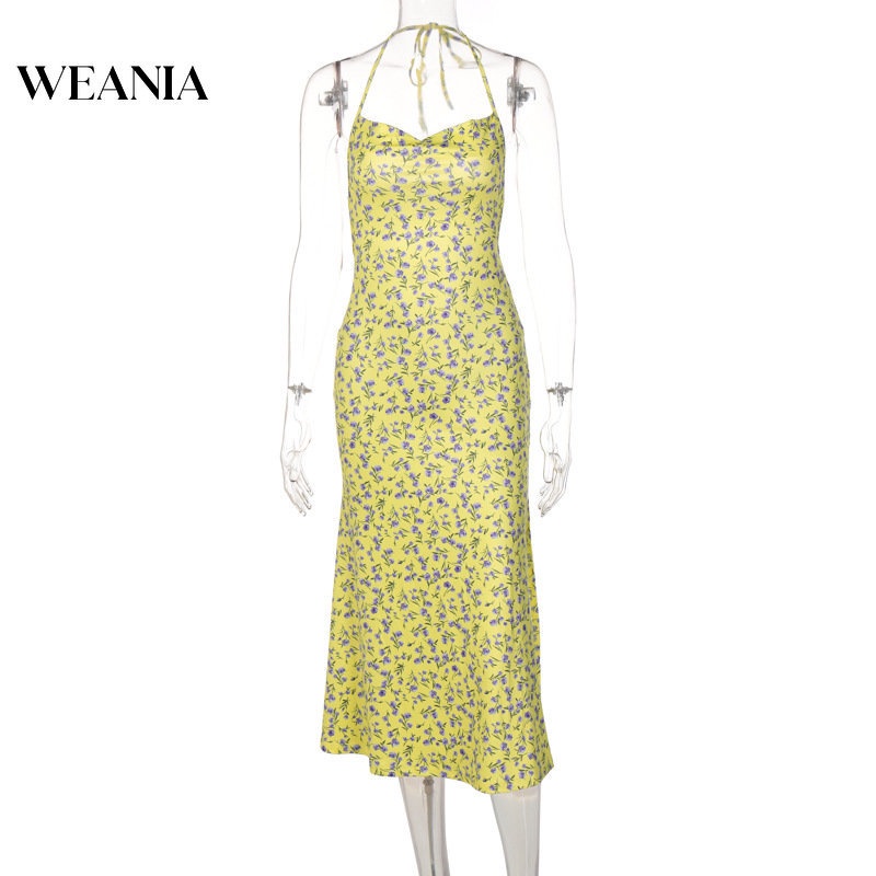 Đầm Hoa Midi Hở Lưng Gợi Cảm