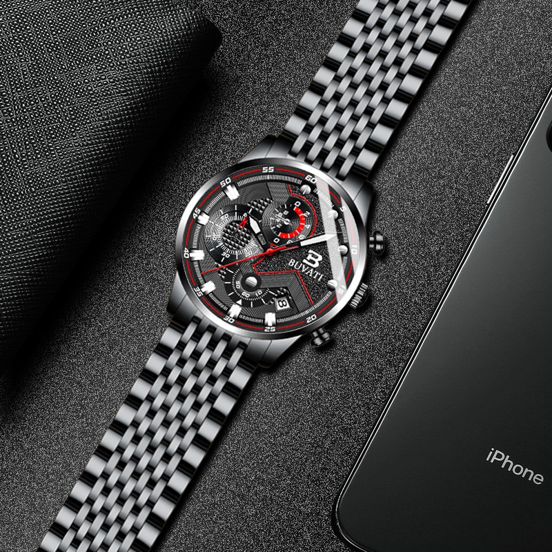 Đồng Hồ Nam BUVATI  6 KIM 3D - Thiết Kế Đậm Chất Anh Quốc - Máy Nhật Siêu Bền - Kính Chống Xước | BigBuy360 - bigbuy360.vn