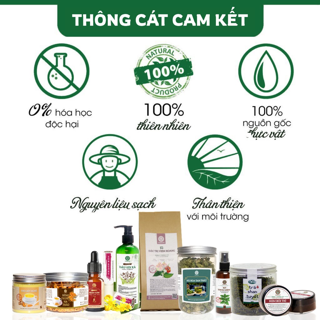 Bột Diếp Cá sấy lạnh THÔNG CÁT 1918 100% Organic , mặt nạ diếp cá giảm mu.n, trắng da, mờ thâm sạm