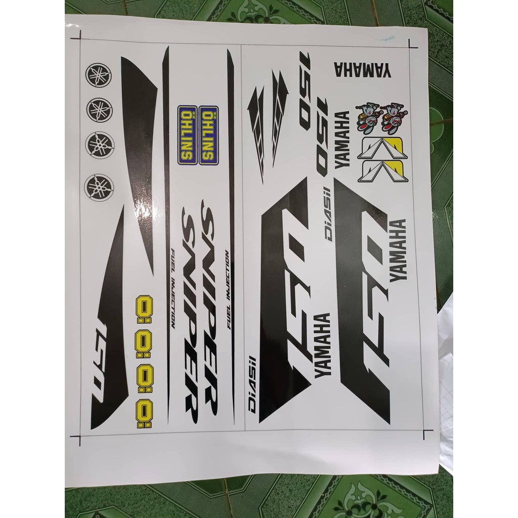 TEM RỜI EX 150 đen in keo trong sniper