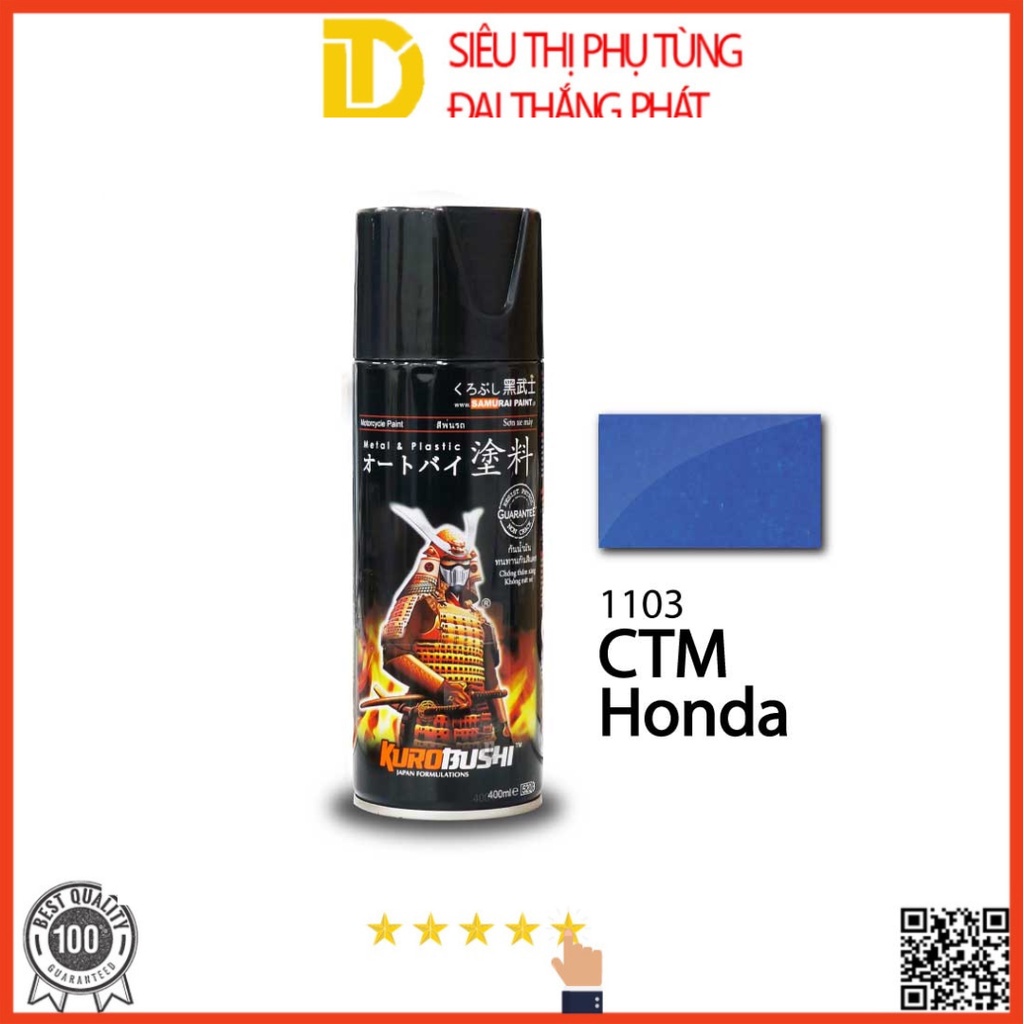 Sơn Samurai sơn xịt xe máy 1103 MÀU XANH HONDA CTM