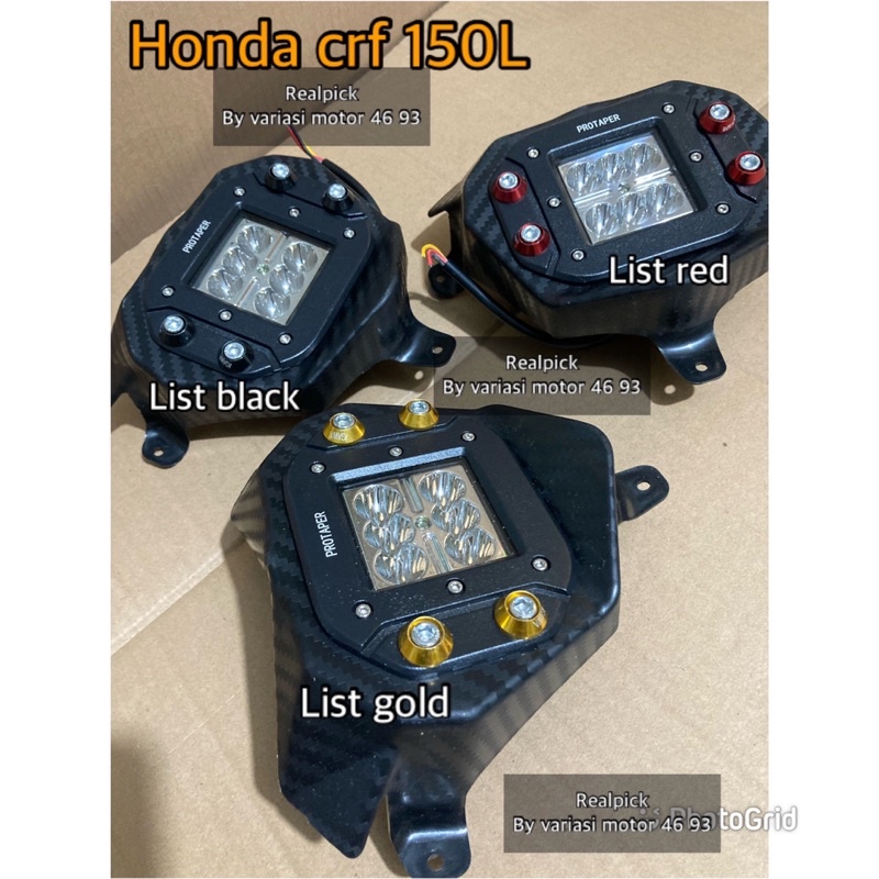 Đèn Pha led Bằng Nhựa Sợi carbon Cao Cấp Cho Xe Crf 150 klx 150 wr155 abs