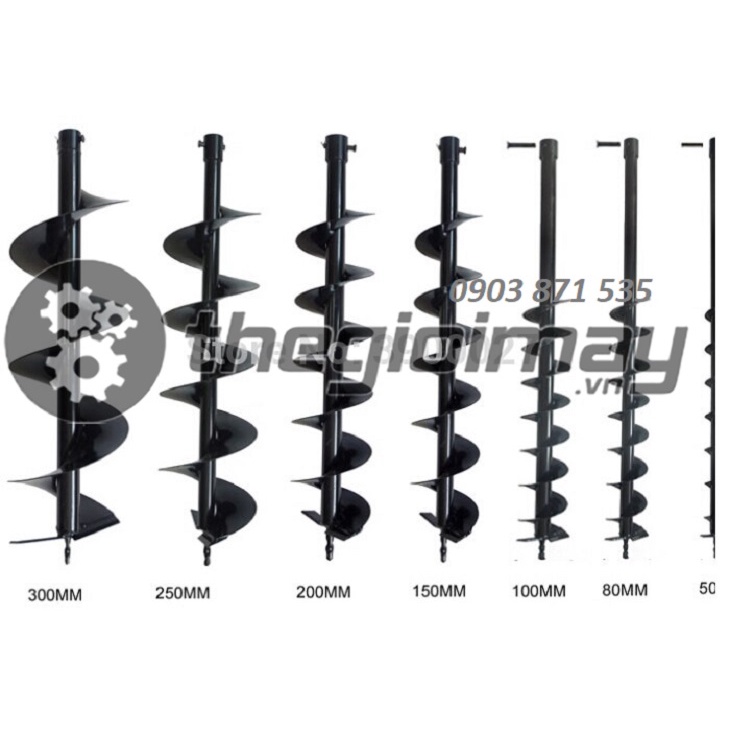 Máy khoan đất Oshima 2P + Mũi 200mm đôi xoắn