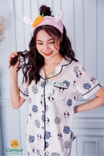 Bộ Lụa hoạ tiết chim cánh cụt - Lửng