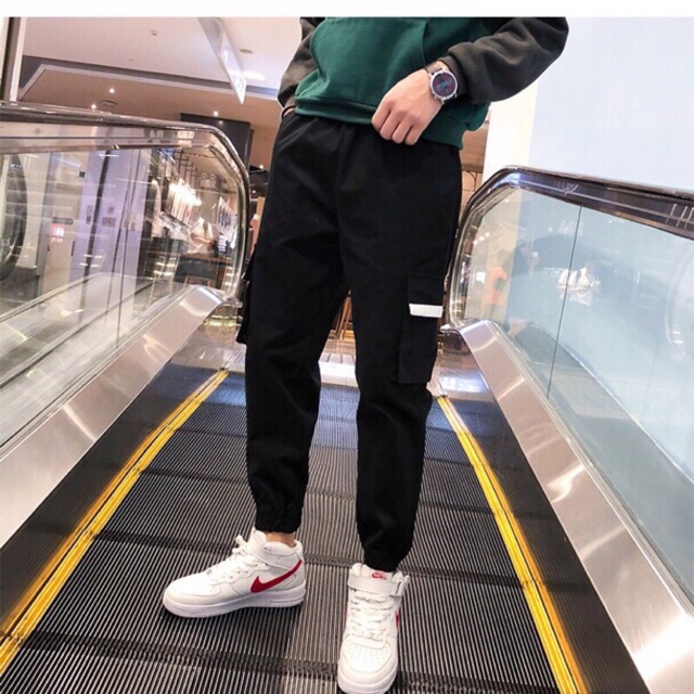QUẦN JOGGER TÚI HỘP VIỀN TRẮNG - ĐỎ - XANH DƯƠNG