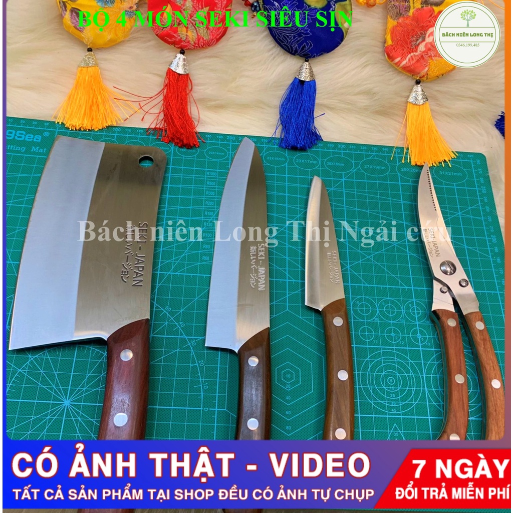 (FREE SHIP) Bộ dao Seki 4 món siêu dày, nặng hàng loại 1 bao chất toàn thị trường