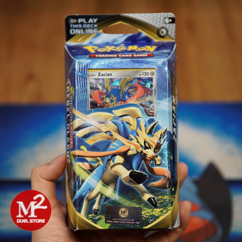 Hộp thẻ bài Sword &amp; Shield REBEL CLASH Theme Deck - ZACIAN - Sản xuất tại Mỹ