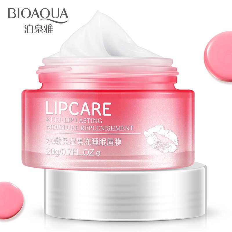 Hộp mặt nạ ngủ môi Lipcare Bioaqua 20g dưỡng ẩm mờ thâm môi hàng nội địa Trung