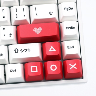 4 Bàn Phím Cơ ABS Mờ Keycap Hướng Phím Lên Xuống Trái Và Phải Cherry MX Phím Mũi Tên Chìa Khóa Trái Tim OEM PSP Keycaps Đỏ Đen